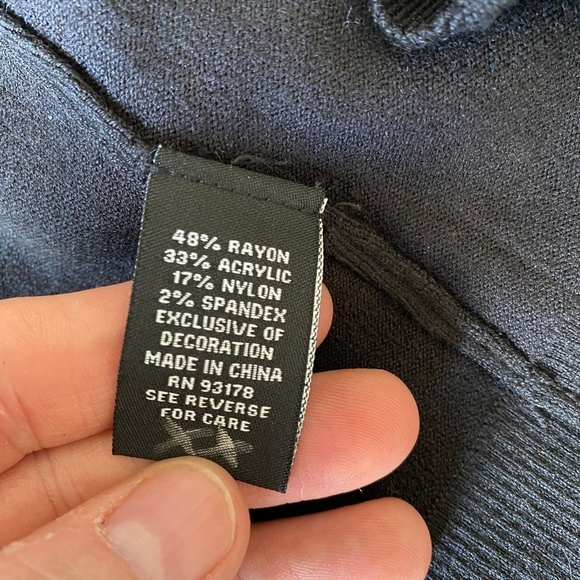 Premise Studio NWT Women's Faux Pearl Embellished Long Sleeve Open Cardigan M‎ - Picture 7 of 12